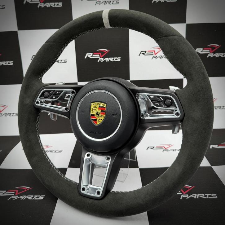 Porsche upgrade alcantara grijs stuur compleet, Auto diversen, Tuning en Styling, Ophalen of Verzenden