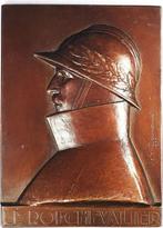 België Plaquette 1914 Koning Albert I – “Le Roi-Chevalier”, Ophalen of Verzenden, Brons, Nederland