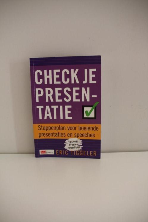 Check je presentatie. Stappenplan voor boeiende presentatie., Boeken, Studieboeken en Cursussen, Zo goed als nieuw, HBO, Beta