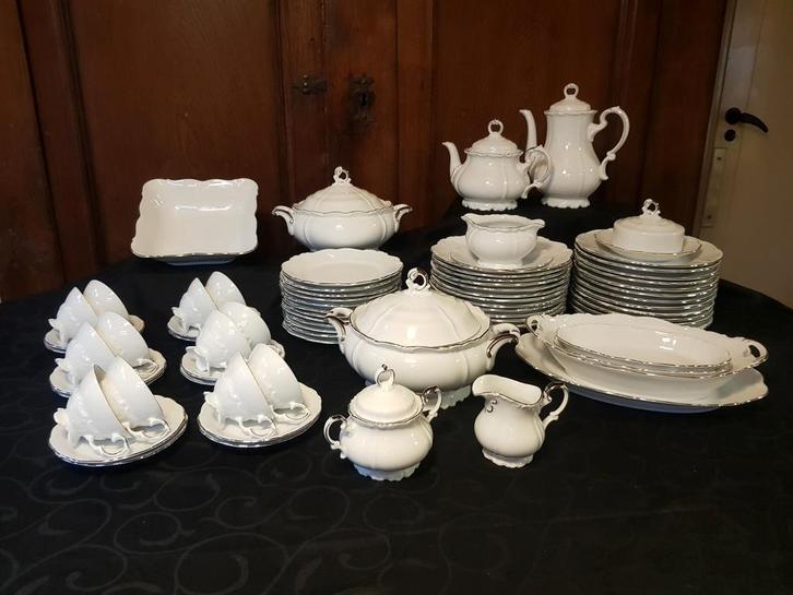 Groot compleet klassiek servies Edelstein Bavaria 12 persoon, Antiek en Kunst, Antiek | Servies compleet, Ophalen