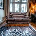 Original Springvale highback Chesterfield set | Set 3+1+1, Leer, Ophalen of Verzenden, Zo goed als nieuw, Klassiek eigentijds mancave oldmoney