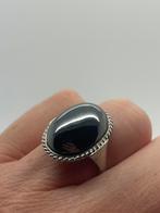 Z251 Prachtige zilveren ring hematiet maat 17,5, Ophalen of Verzenden, Zo goed als nieuw, X, Dame