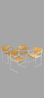 Postmoderne Arco design stoelen 1980s, Huis en Inrichting, Stoelen, Ophalen, Wit, Vier, A