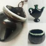 3 vaasjes mintgroen parelmoer, Antiek en Kunst, Curiosa en Brocante, Ophalen of Verzenden