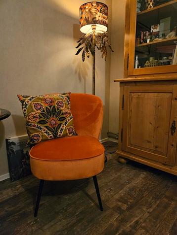 Fauteuil velvet oranje