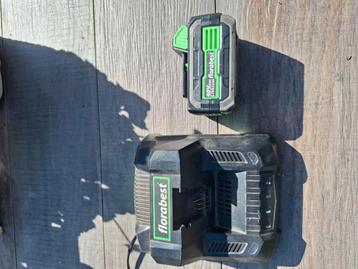 Florabest acculader + accu 40V beschikbaar voor biedingen