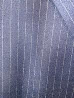 Driedelig drieknoops blauw grijs gestreept pak kostuum 52, Kleding | Heren, Ophalen of Verzenden, Zo goed als nieuw, Maat 52/54 (L)