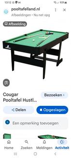 Inklapbare pooltafel compleet, Ophalen of Verzenden, Gebruikt, Pooltafel