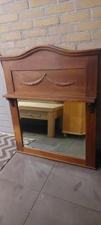 Gratis Spiegel Eiken met facet glas, Huis en Inrichting, Ophalen, Gebruikt, Minder dan 100 cm, Rechthoekig