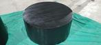 Ronde zwarte mangohouten salontafel van 90cm met inkeping, Huis en Inrichting, Tafels | Salontafels, 50 tot 100 cm, Minder dan 50 cm
