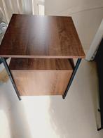 Houten bijzettafel met lade /nachtkastje, 45 tot 60 cm, Gebruikt, Vierkant, Modern