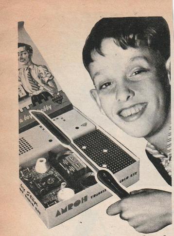 Retro reclame 1960 Amroh radio transistor bouwdoos beschikbaar voor biedingen