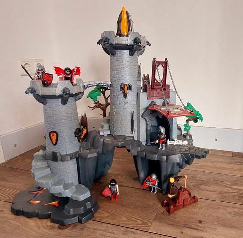 Playmobil 4835 Zwarte Drakenburcht, Kinderen en Baby's, Speelgoed | Playmobil, Gebruikt, Complete set, Ophalen of Verzenden