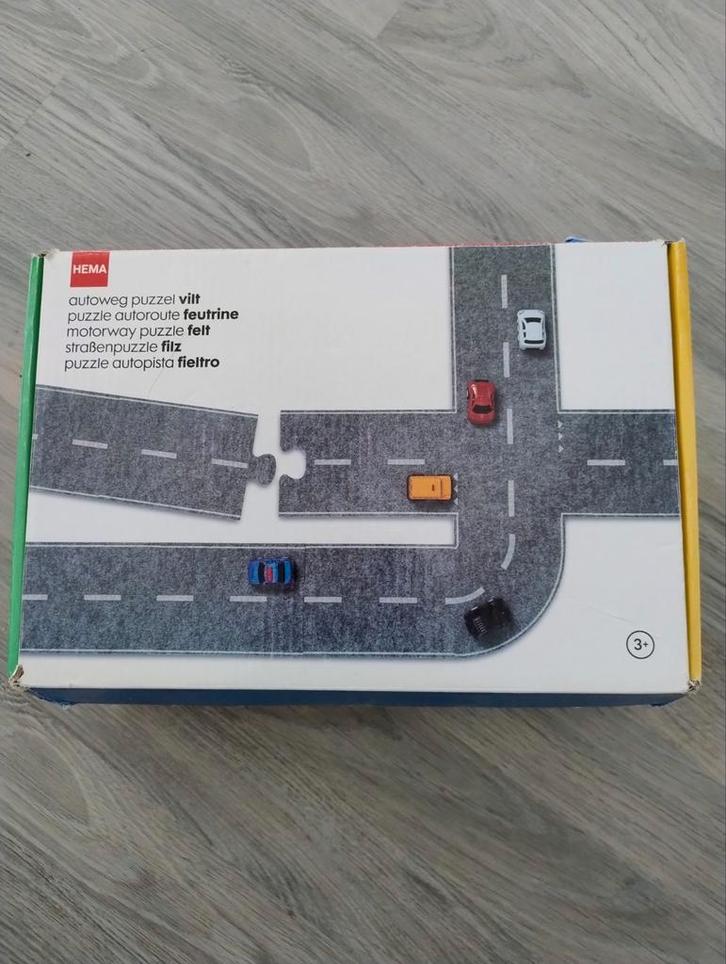 Autoweg puzzel vilt, Kinderen en Baby's, Speelgoed | Overig, Gebruikt, Jongen of Meisje, Ophalen