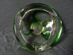 Glazen / kristallen bak asbak met groen Maastricht d. 14,9, Antiek en Kunst, Ophalen of Verzenden