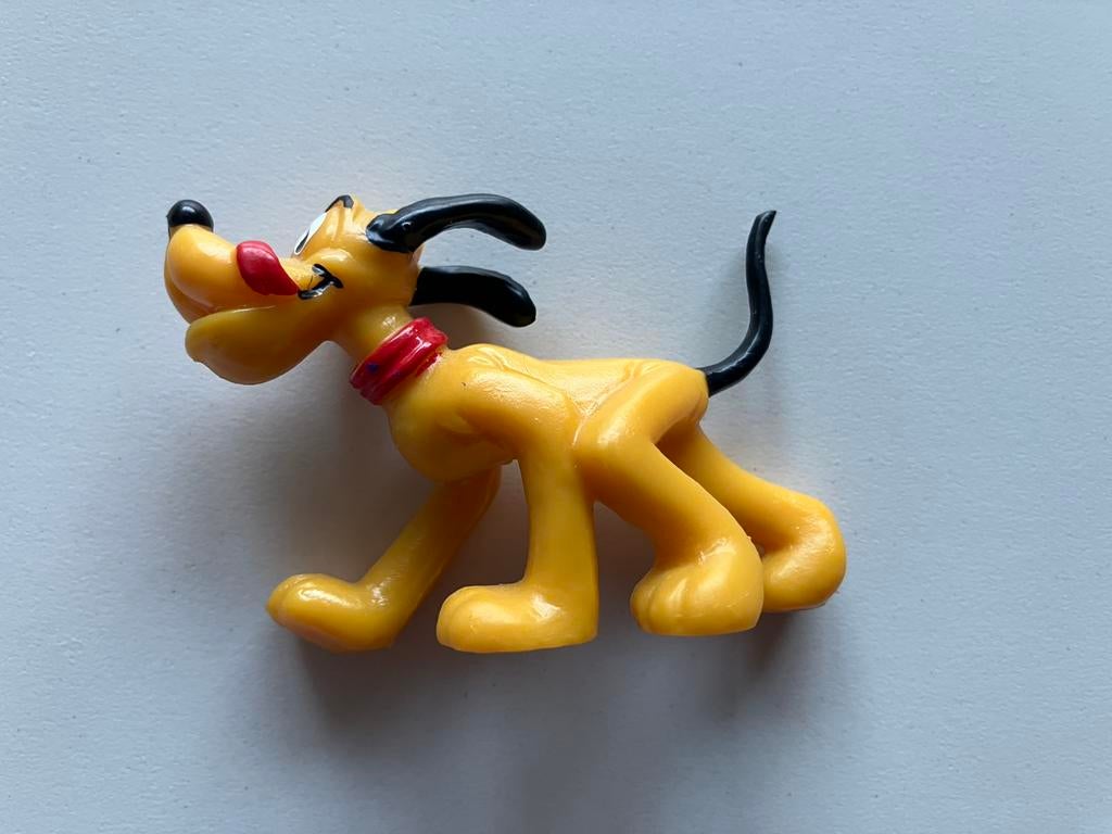 Bully Pluto figuurtje 1980s, Verzenden, Goofy of Pluto, Zo goed als nieuw, Beeldje of Figuurtje