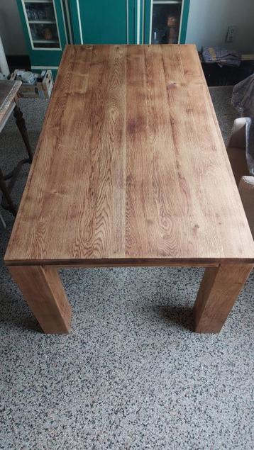 Tafel eikenhout 200 x 100 x 76 geolied beschikbaar voor biedingen