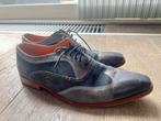 Fraaie Van Lier herenschoenen blauw/grijs mt 8, Kleding | Heren, Schoenen, Ophalen of Verzenden, Zo goed als nieuw, Blauw