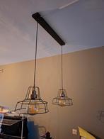 Industriële Hanglamp met 2 Lampen, Huis en Inrichting, Lampen | Hanglampen, Gebruikt, Ophalen of Verzenden, Metaal, Minder dan 50 cm