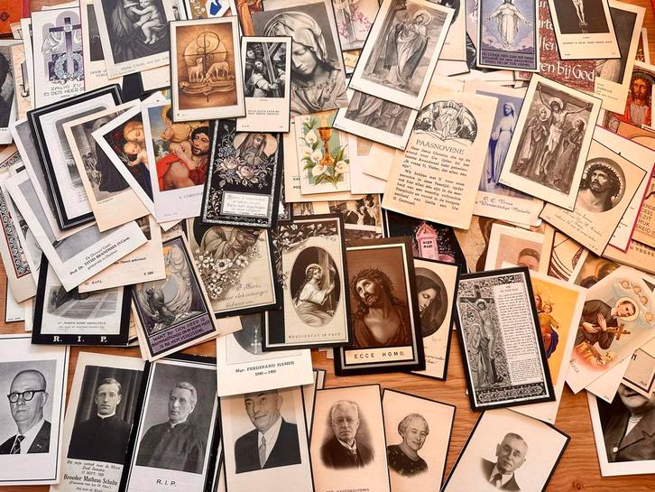 Oude Bidprentjes Collectie - 300+ stuks, Antiek en Kunst, Antiek | Religie, Ophalen of Verzenden
