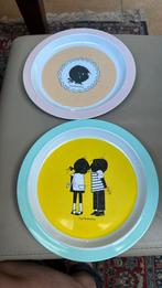 2 Jip en janneke borden diameter 22 cm Hema melamine, Ophalen of Verzenden, Gebruikt