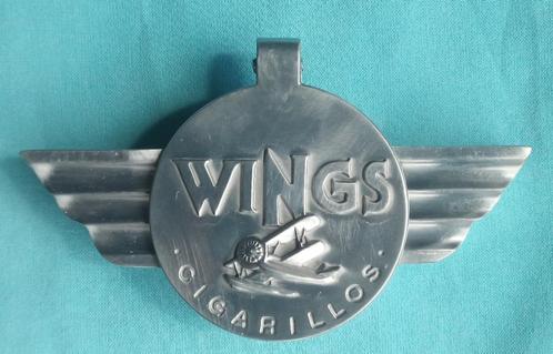 ART DECO WINGS ASBAK VINTAGE DUBBELDEKKER VLIEGTUIG CIGARILL, Verzamelen, Luchtvaart en Vliegtuigspotten, Zo goed als nieuw, Verzenden