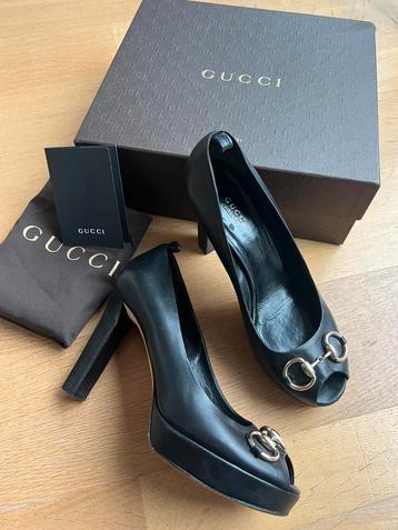 GUCCI Pumps Black Leather size 40 beschikbaar voor biedingen