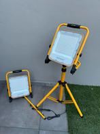 2x Hoftronic LED bouwlampen – accu + USB oplaadsnoeren, Doe-het-zelf en Verbouw, Bouwverlichting, Ophalen, Zo goed als nieuw, Lamp