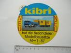 sticker oud KIBRI origineel modellbau modelbouw miniatuur, Verzamelen, Verzenden, Zo goed als nieuw, Bedrijf of Vereniging