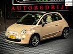 Fiat 500 1.2 lounge Cabrio Beige/Bruin/Cappuccino/airco/PDC, Auto's, Euro 5, Gebruikt, 4 cilinders, Cabriolet