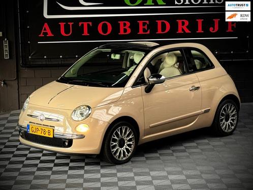 Fiat 500 1.2 lounge Cabrio Beige/Bruin/Cappuccino/airco/PDC, Auto's, Fiat, Bedrijf, Te koop, ABS, Airbags, Airconditioning, Centrale vergrendeling