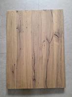 3cm dik rustiek eiken tafelblad 80 x 60 cm met versteviging, Huis en Inrichting, Tafelonderdelen, 50 tot 100 cm, Eikenhout, Zo goed als nieuw
