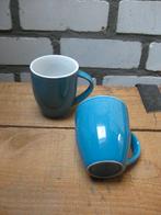 2 vrolijk blauwe mokken, Nieuw, Ophalen of Verzenden, Overige stijlen, Kop(pen) en/of Schotel(s)