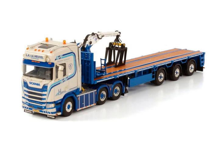 WSI L.A. VAN DEN HEUVEL TRANSPORT, Hobby en Vrije tijd, Modelauto's | 1:50, Zo goed als nieuw, Bus of Vrachtwagen, Wsi, Ophalen of Verzenden