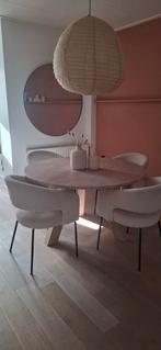 4 eetkamerstoelen boucle, Ophalen, Wit, Vier
