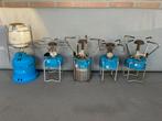 Campinggaz lamp en 4 losse bleuet kookpitten wegwerp C206, Ophalen of Verzenden, Gebruikt