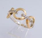 Zware 18 karaat Gouden Diamant Ring Damesring 10 Diamanten, Verzenden, Nieuw, Met edelsteen, Dame