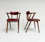 Zeldzame set Model 209 stoelen (2) van Ligna Thonet, 1940's, Twee, Design, Ophalen of Verzenden, Leer