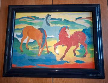 Schilderij grazing horses franz marc replica ingelijst  beschikbaar voor biedingen