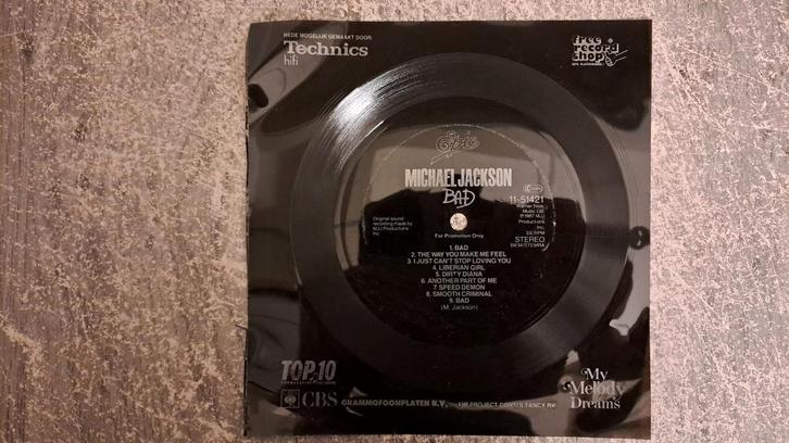 Flexi promo single Michael jackson uit top 10 pop magazine, Auto diversen, Autospeakers, Ophalen of Verzenden