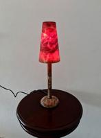 Pegasam marmeren sfeer tafellamp prachtig roodachtig licht, Ophalen, Overige materialen, Vintage retro seventies design, Zo goed als nieuw