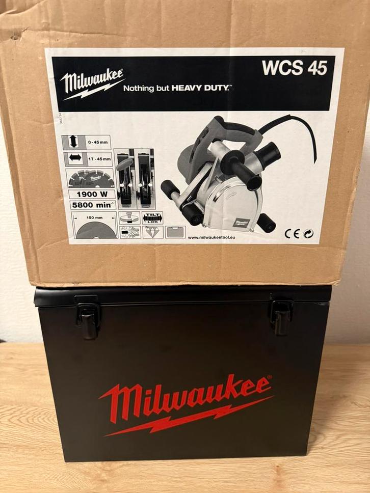 Milwaukee WCS45 muurfrees – Nieuw, Doe-het-zelf en Verbouw, Gereedschap | Freesmachines, Nieuw, Elektrisch, Muurfrees, Ophalen of Verzenden
