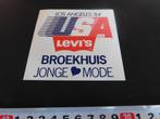 sticker broekhuis jonge mode jeans LEVI'S los angeles 1984, Verzamelen, Ophalen, Zo goed als nieuw