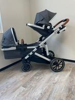 Deryan Evy V2 Duo kinderbuggy - Grijs - 411, Ophalen of Verzenden, Nieuw, Overige merken, Zonnekap