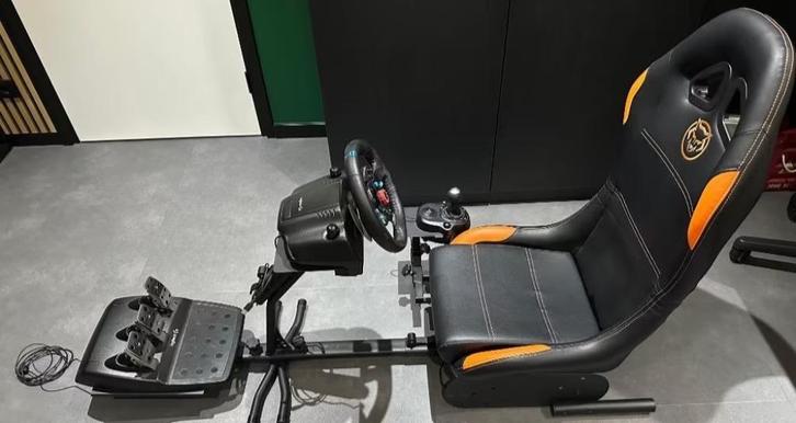 Qware Race Seat incl. Logitech G29 Stuur , Pedalen & Shifter, Spelcomputers en Games, Spelcomputers | Sony PlayStation Consoles | Accessoires