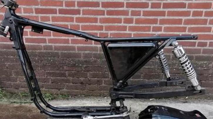 Harley-Davidson Sportster frame/achtervork,1979 NL kenteken, Motoren, Onderdelen | Harley-Davidson, Gebruikt, Ophalen