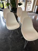 5 Witte Vitra Design Stoelen - Eames Plastic Chair, Ophalen, Kunststof, Gebruikt, Wit