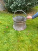 koperen draagbare bak voor haardhout ed, Ophalen, Koper