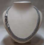 Zilveren zware vossenstaart ketting met haak sluiting nr.137
