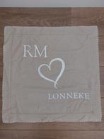 Riviera Maison kussen beige RM loves Lonneke 60x60 cm, Ophalen of Verzenden, Zo goed als nieuw, Beige, Vierkant